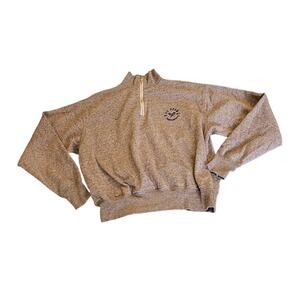 Ralph Lauren US Open 2024 Quarter Zip Sweatshirt Gray Fleece Pullover Men’s M